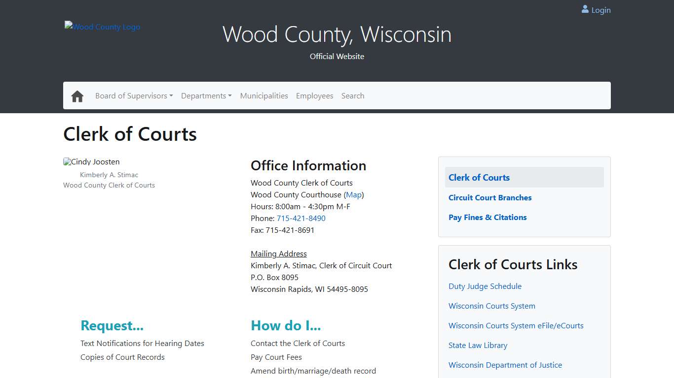 Clerk of Courts - Wood County Wisconsin